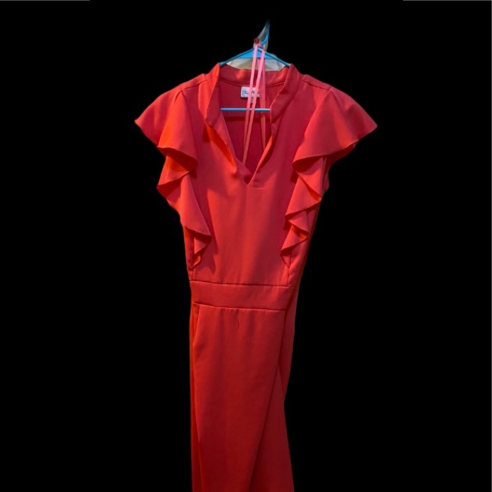 Olivia Matthews orange dress